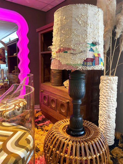 Italian vintage ceramic table lamp Bitossi XL keramieken tafellamp Aldo Londi