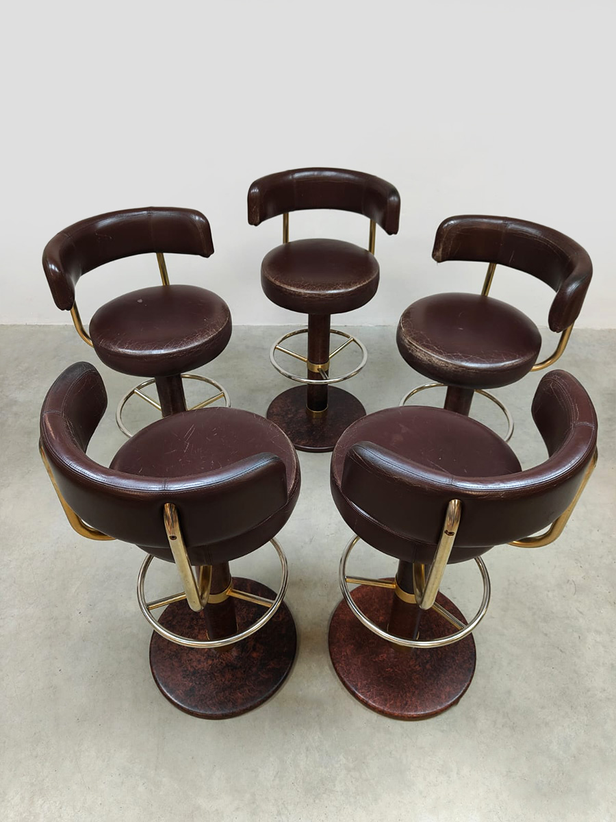 Vintage Swedish design bar stools Jupiter Borje Johanson 1960