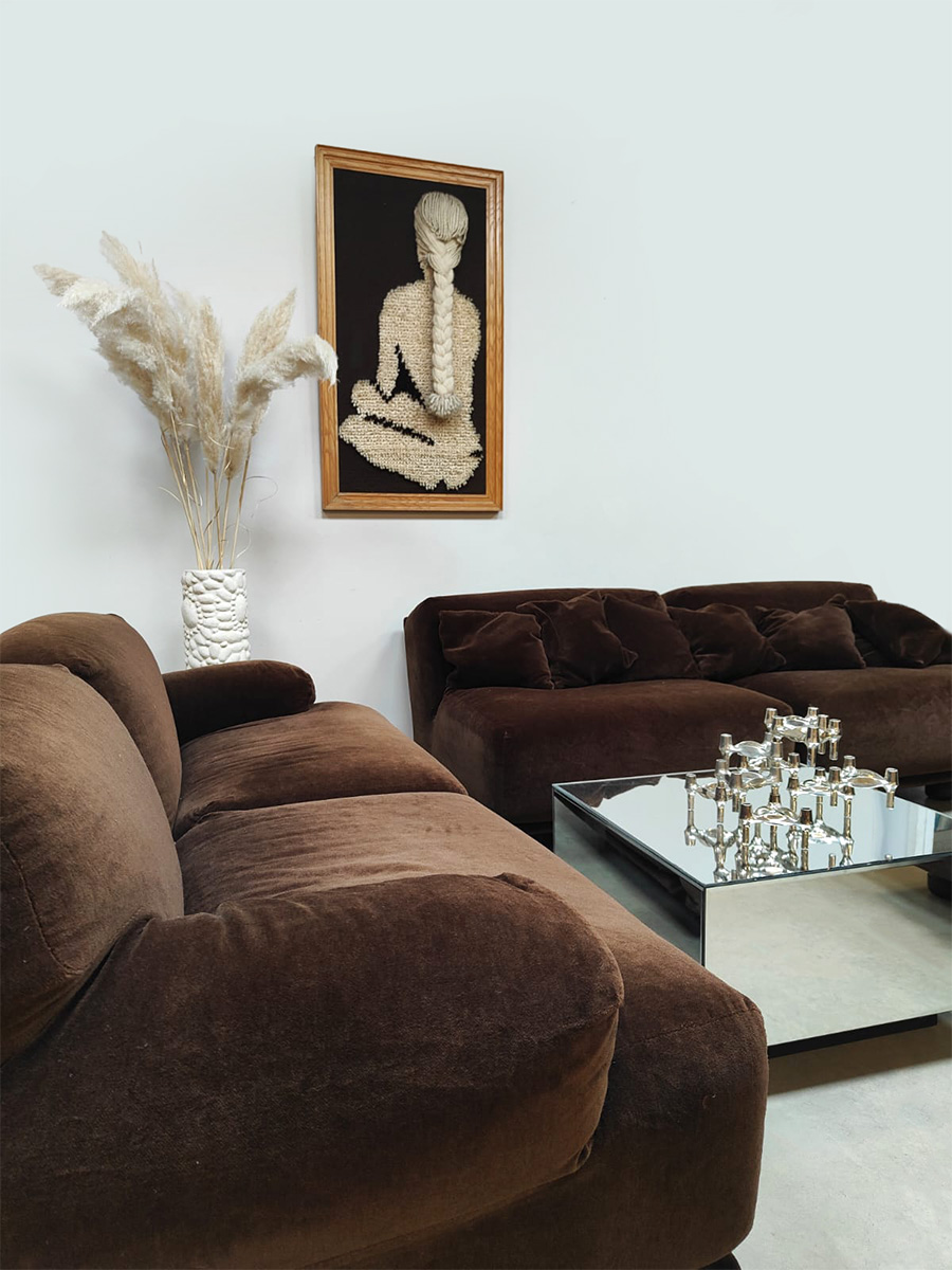 Italian vintage modular sofa 'Fiandra' Vico Magistretti bank Cassina