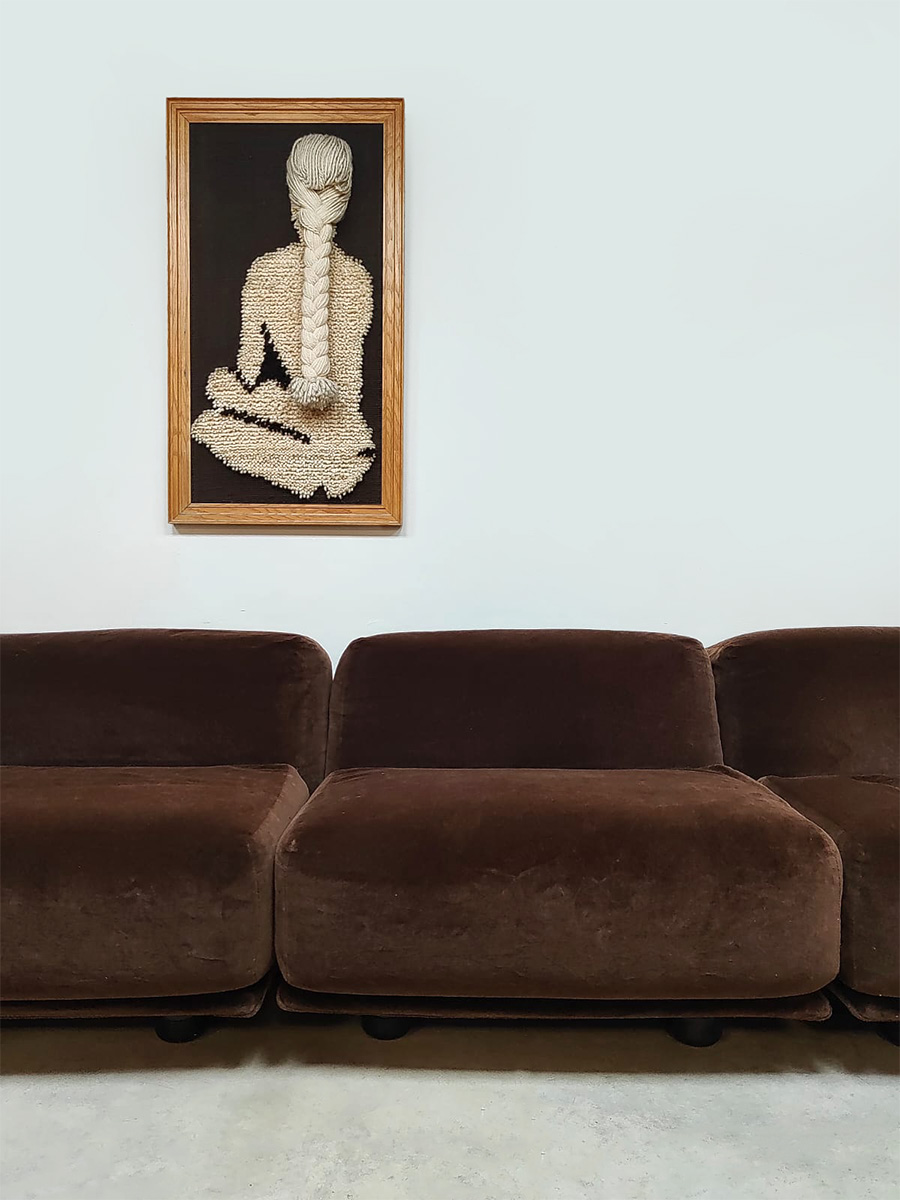 Italian vintage modular sofa 'Fiandra' Vico Magistretti bank Cassina