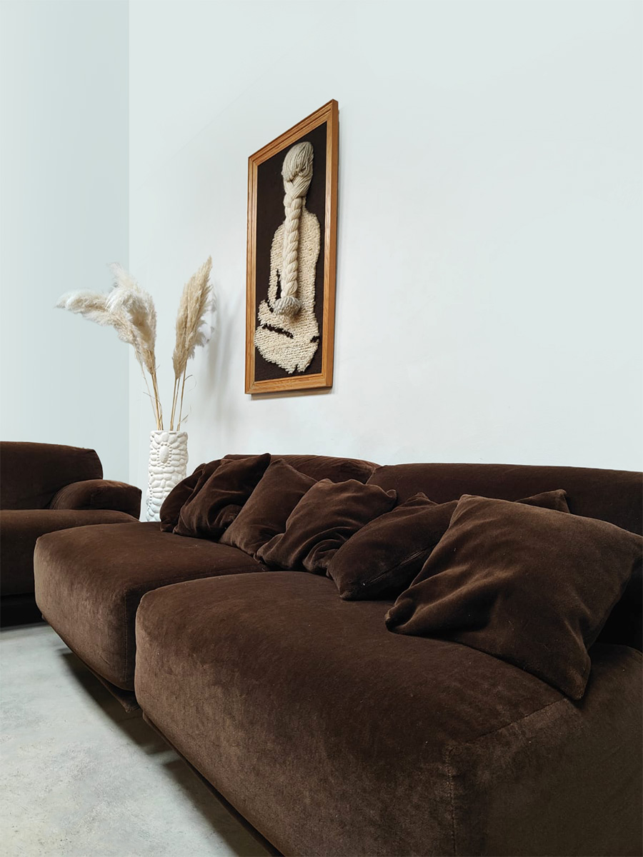 Italian vintage modular sofa 'Fiandra' Vico Magistretti bank Cassina