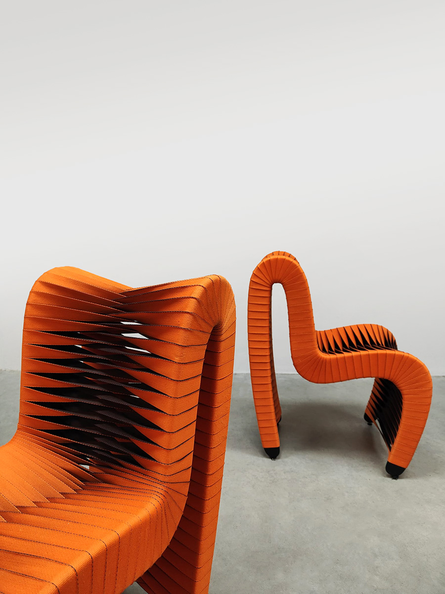 Modern design seatbelt dining chairs eetkamerstoelen Nuttapong Charoenkitivarakorn Phillips collection