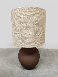 Vintage ceramic table lamp keramieken tafellamp 'earth tones'