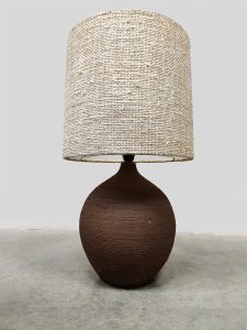 Vintage ceramic table lamp XL 'earth tones'