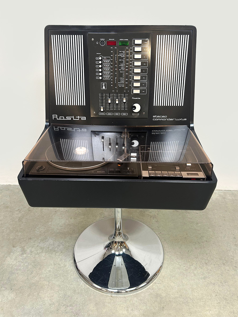 Midcentury design stereo turntable radio platenspeler Rosita Commander Luxus 1970 Midcentury design stereo turntable radio platenspeler Rosita Commander Luxus 1970
