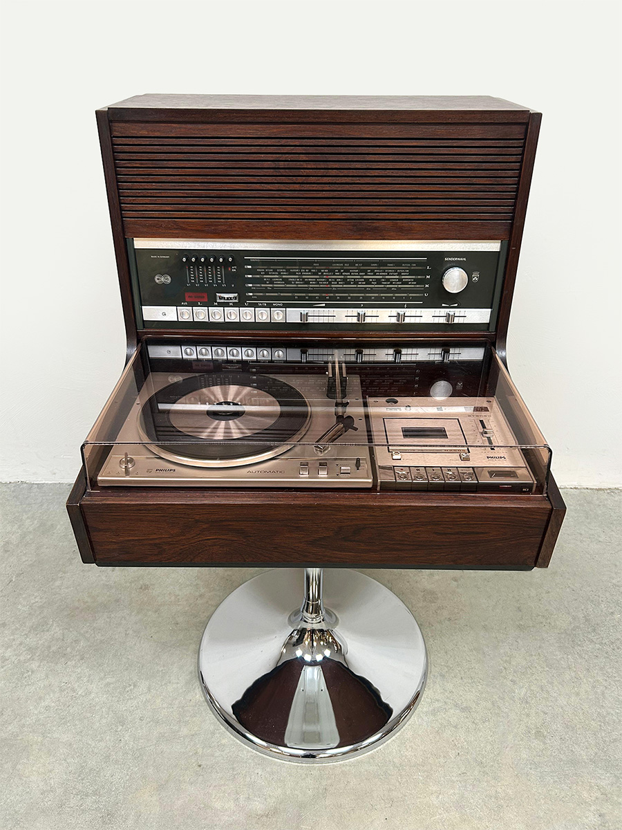 Vintage stereo turntable space age radio platenspeler Rosita Commander