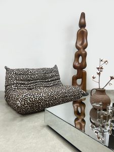 Vintage design two seater togo lounge sofa Ligne Roset 'Duo-tone'