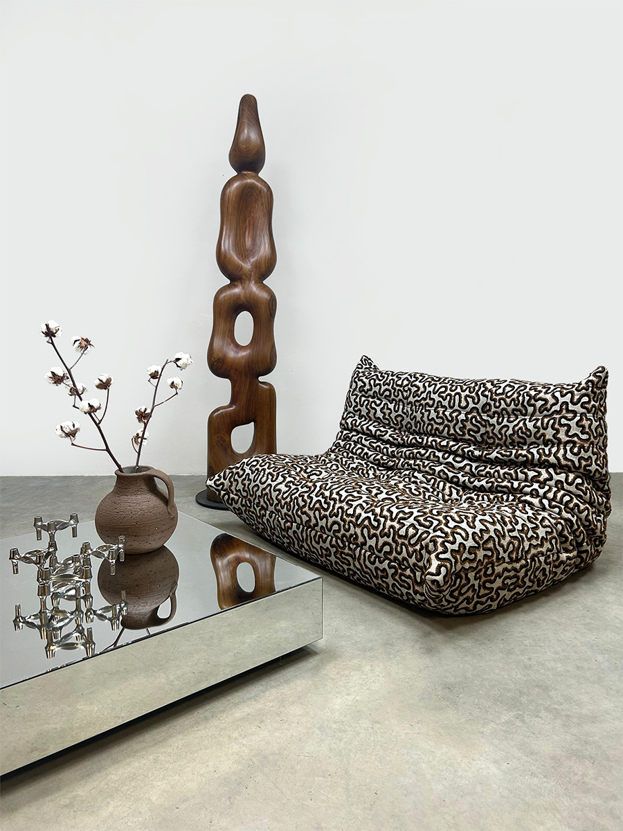 French interior design two seater togo tweezits lounge sofa Ligne Roset 'Duo-tone'