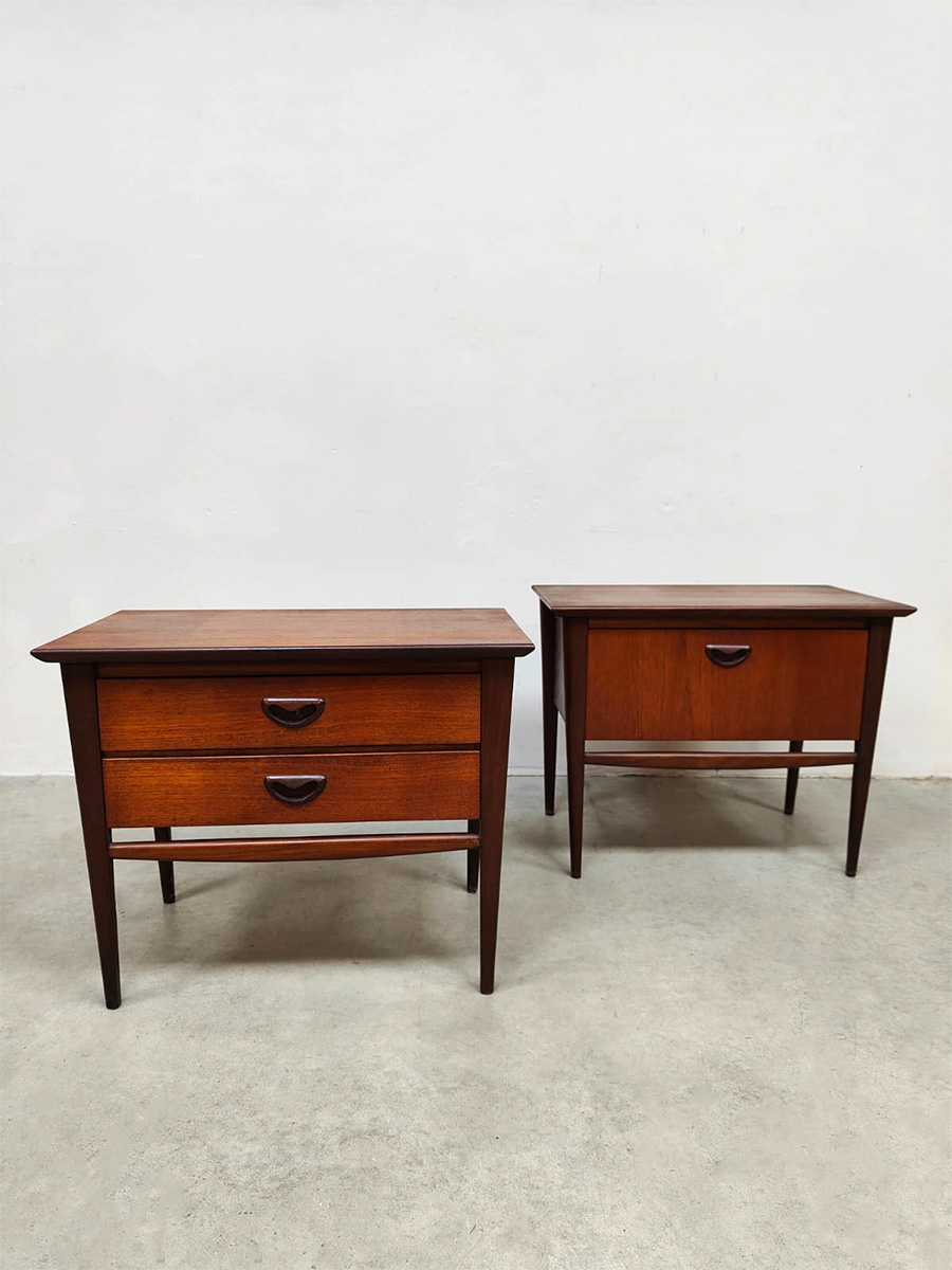 Midcentury interior design nightstands bedside tables nachtkastjes Webe Louis van Teeffelen Midcentury interior design nightstands bedside tables nachtkastjes Webe Louis van Teeffelen