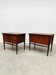 Vintage Dutch design nightstands bedside tables nachtkastjes Webe Louis van Teeffelen