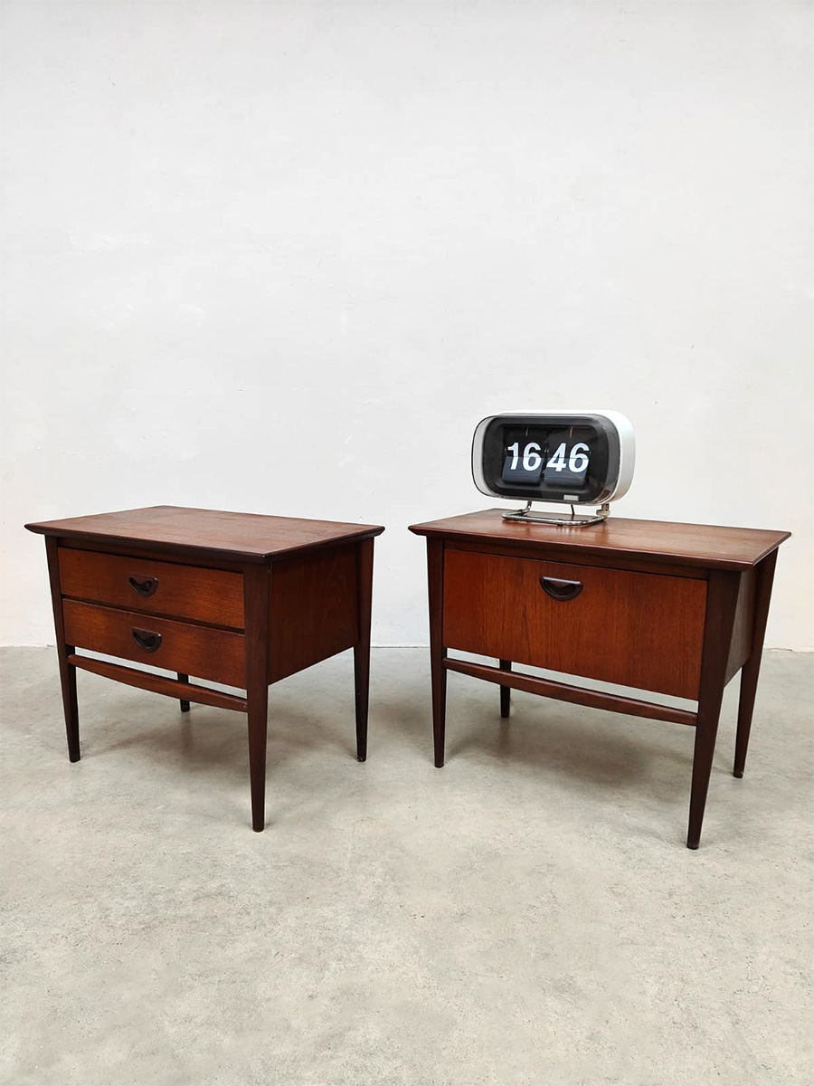 Midcentury interior design nightstands bedside tables nachtkastjes Webe Louis van Teeffelen