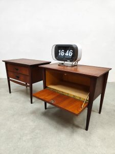 Vintage Dutch design nightstands bedside tables Webe Louis van Teeffelen