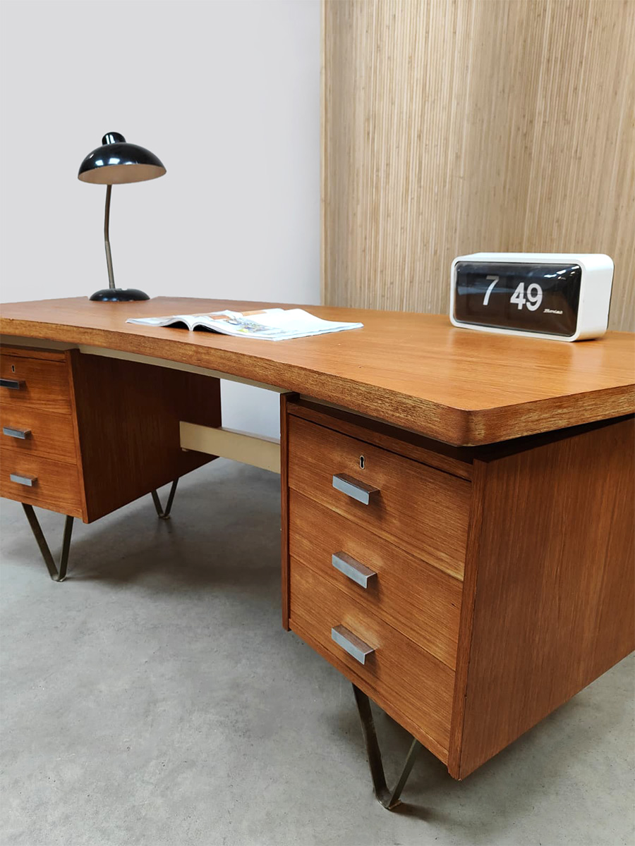 Midcentury furniture design Dutch design writing desk bureau Cees Braakman ‘Boomerang’ Midcentury furniture design Dutch design writing desk bureau Cees Braakman ‘Boomerang’