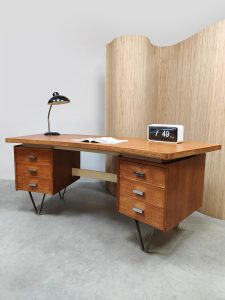 Vintage Dutch design writing desk Cees Braakman ‘Boomerang’