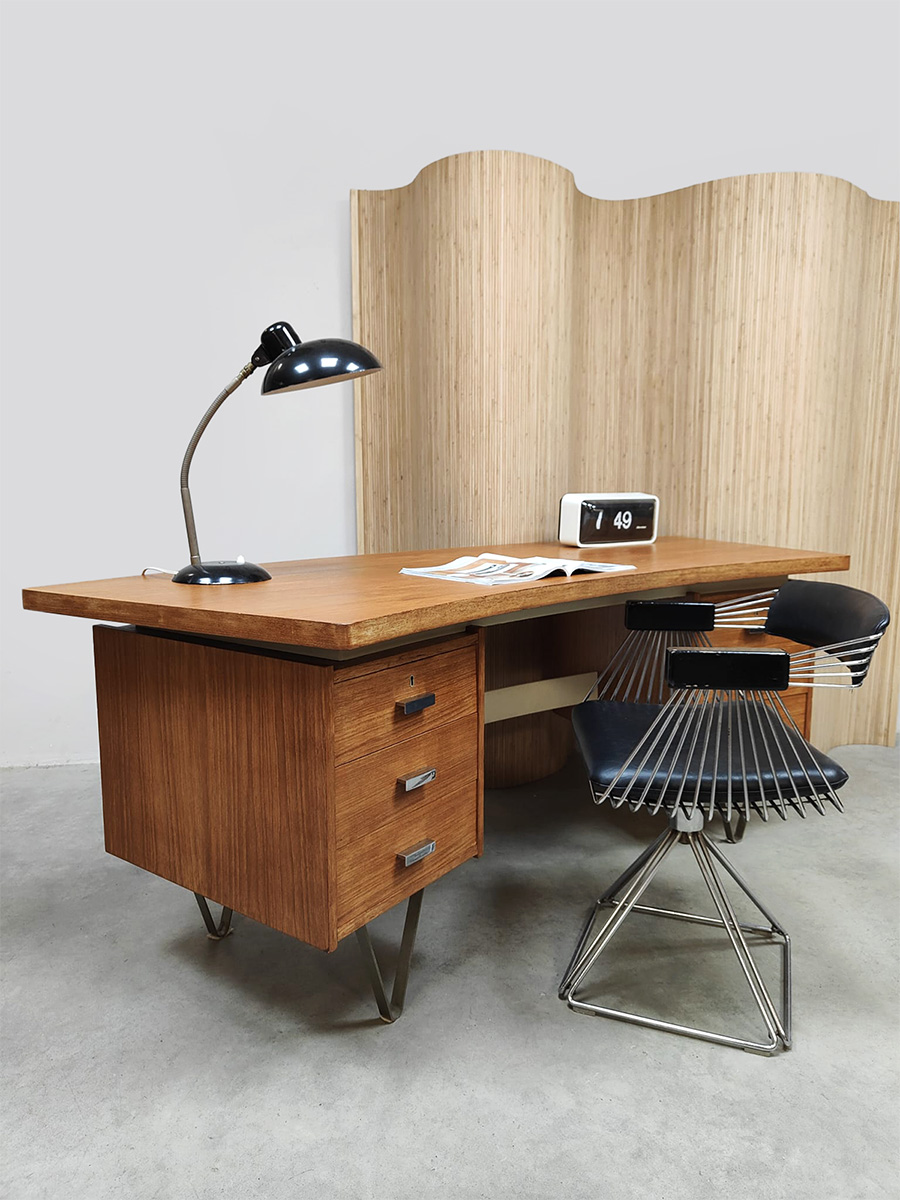 Midcentury furniture design Dutch design writing desk bureau Cees Braakman ‘Boomerang’ Midcentury furniture design Dutch design writing desk bureau Cees Braakman ‘Boomerang’
