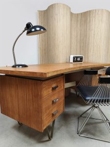 Vintage Dutch design writing desk Cees Braakman ‘Boomerang’