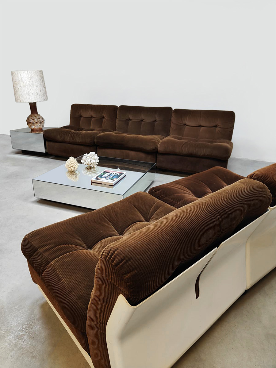 Italian vintage design modular sofa 'Amanta' modulaire elementen bank Mario Bellini C&B Italia