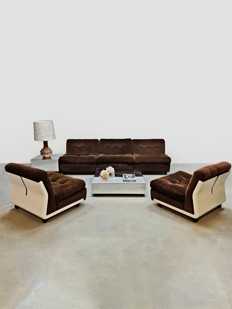 Italian vintage design modular sofa 'Amanta' modulaire elementen bank Mario Bellini C&B Italia
