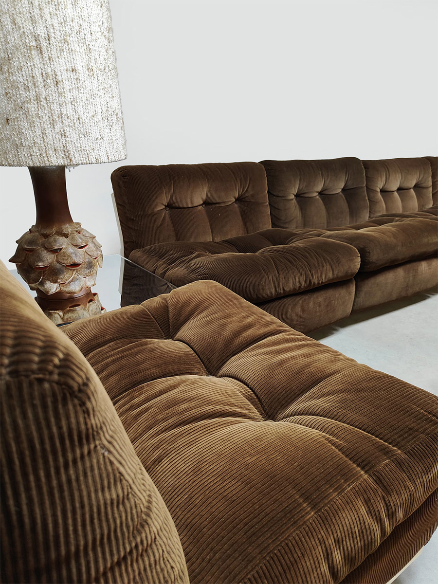 Italian vintage design modular sofa 'Amanta' modulaire elementen bank Mario Bellini C&B Italia