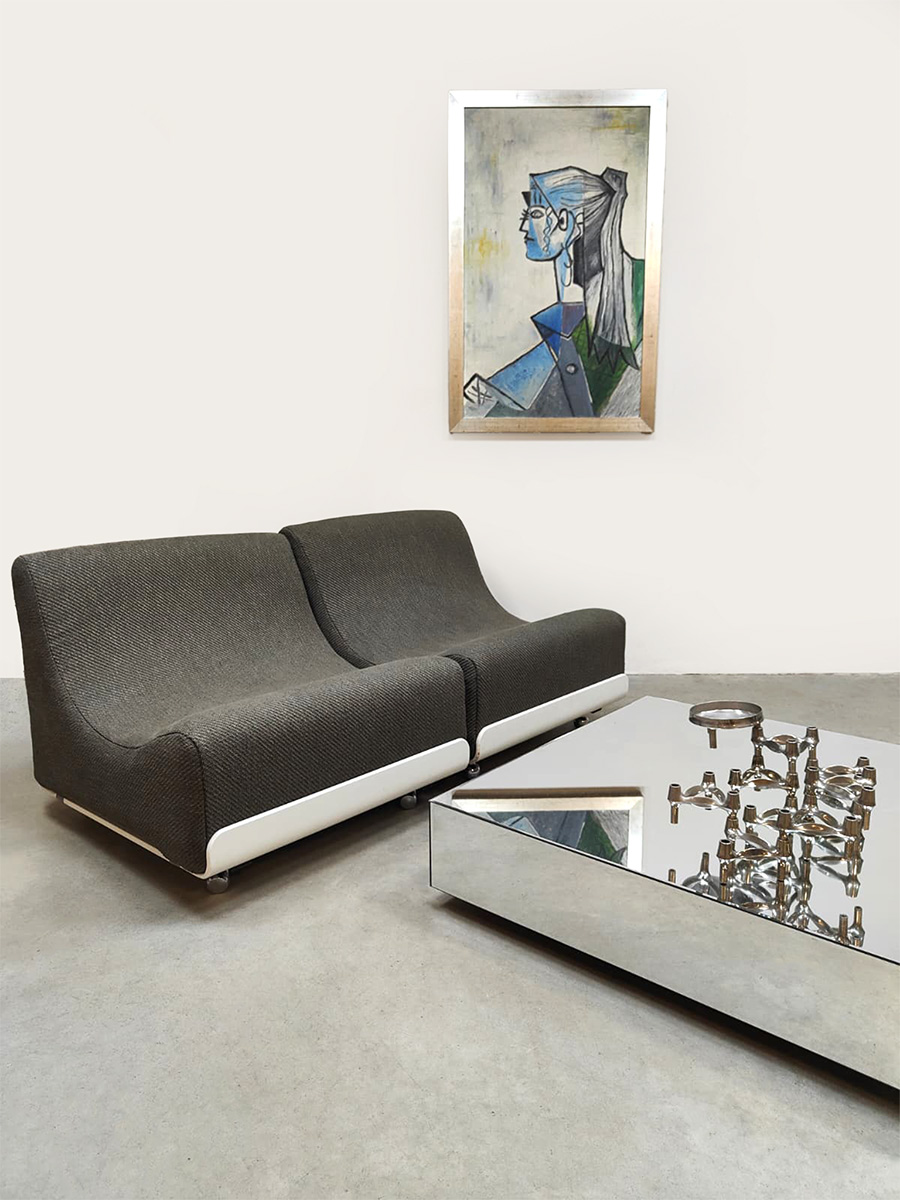 Vintage modular Orbis lounge chairs fauteuils Luigi Colani COR