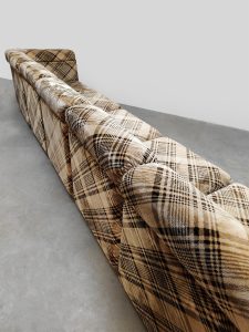 Midcentury interior design modular sofa modulaire elementen lounge bank 1970 'Checkered dessin'