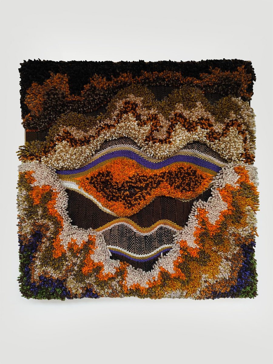 Limited Macrame Tapestry rug wall art K.H Kaeppel Tisca Tapisserie ‘Trio’