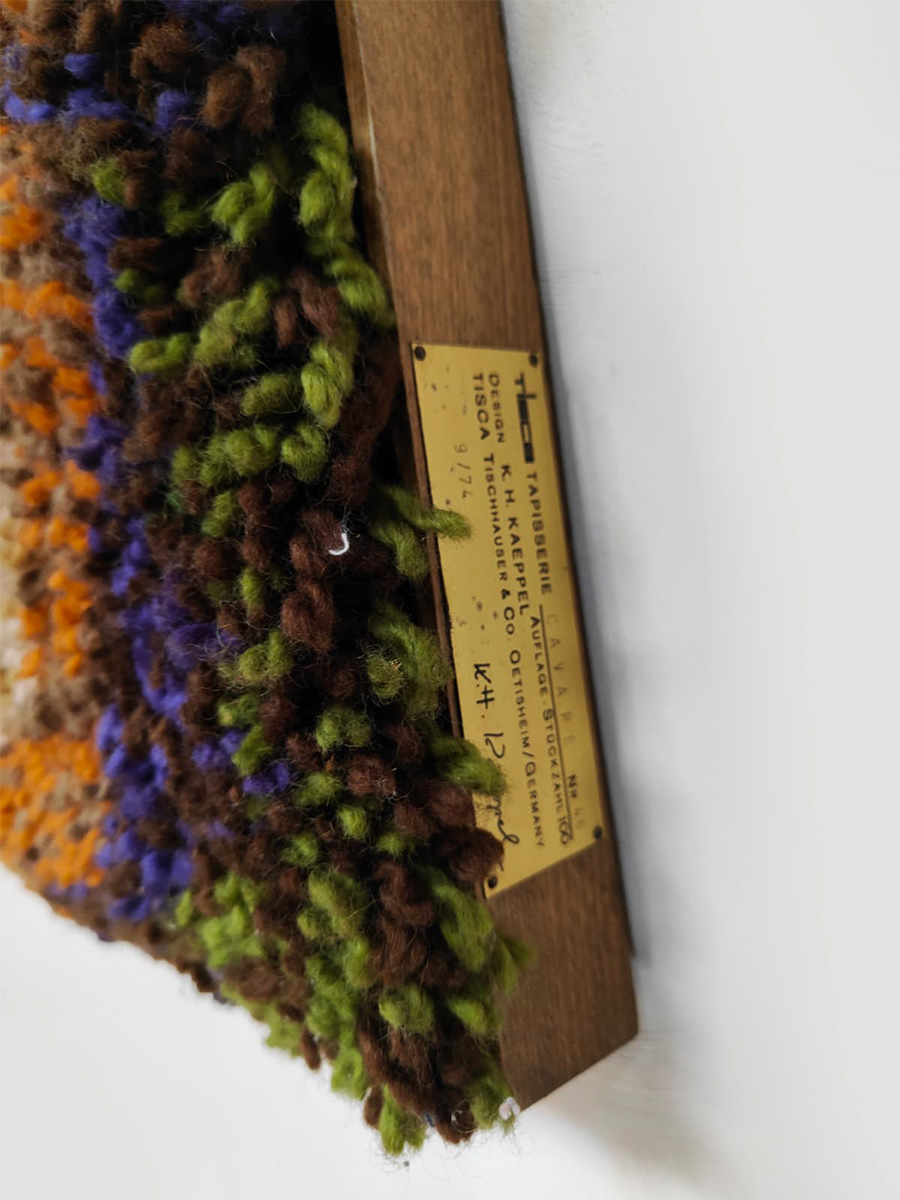 Limited Macrame Tapestry rug wall art K.H Kaeppel Tisca Tapisserie ‘Trio’