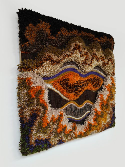 Limited Macrame Tapestry rug wall art wandtapijt K.H Kaeppel Tisca Tapisserie ‘Trio’