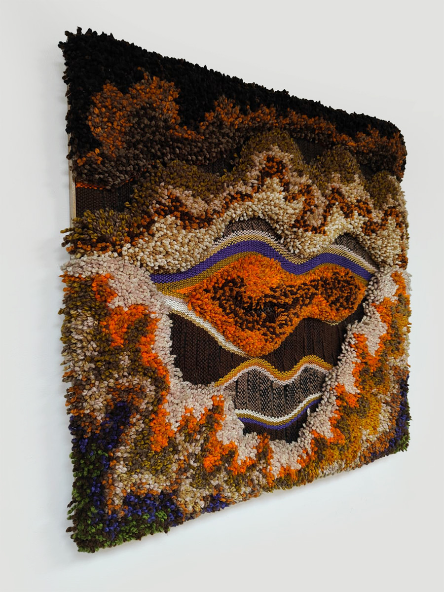 Limited Macrame Tapestry rug wall art wandtapijt K.H Kaeppel Tisca Tapisserie ‘Trio’