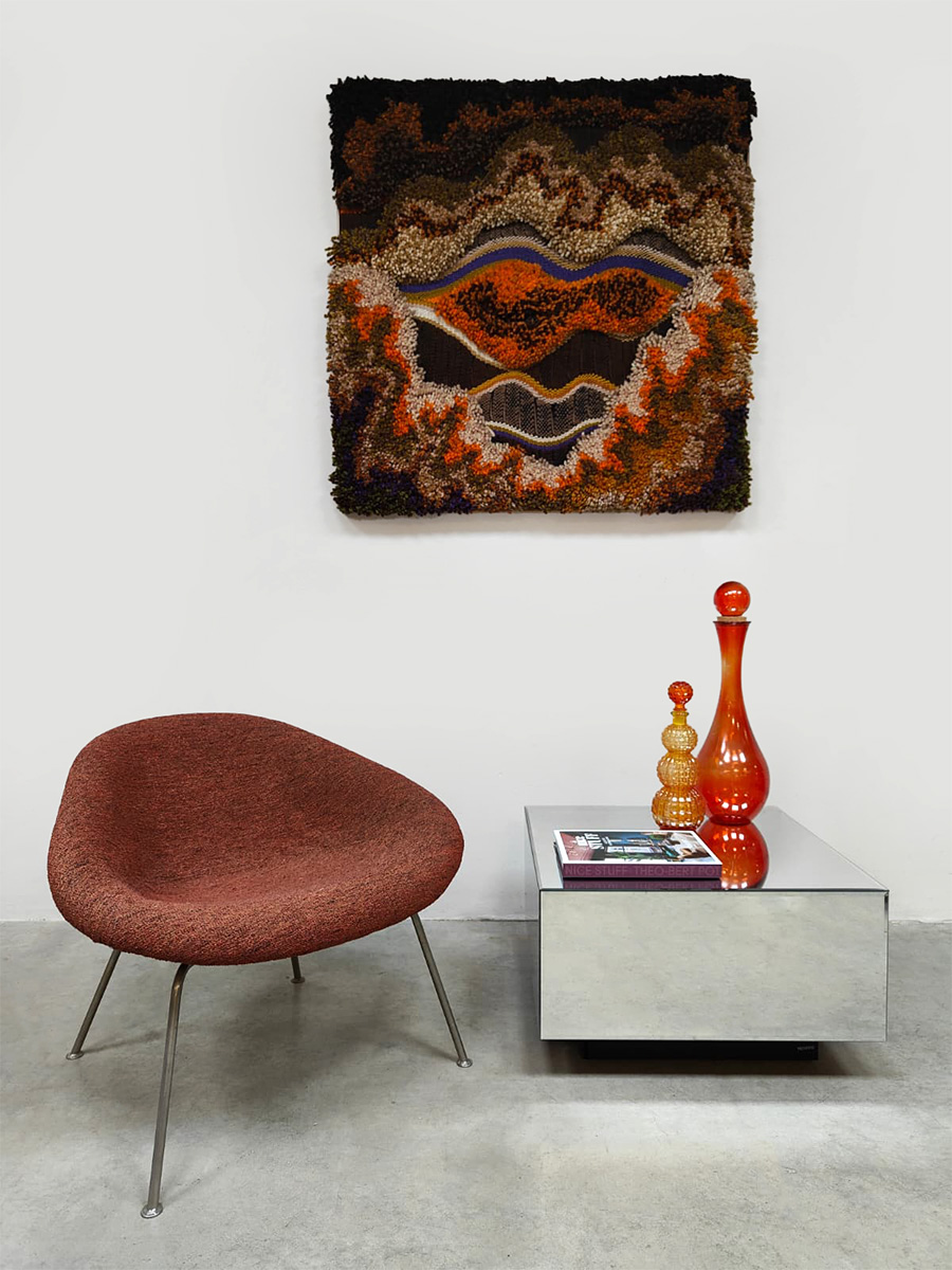 Limited Macrame Tapestry rug wall art K.H Kaeppel Tisca Tapisserie ‘Trio’