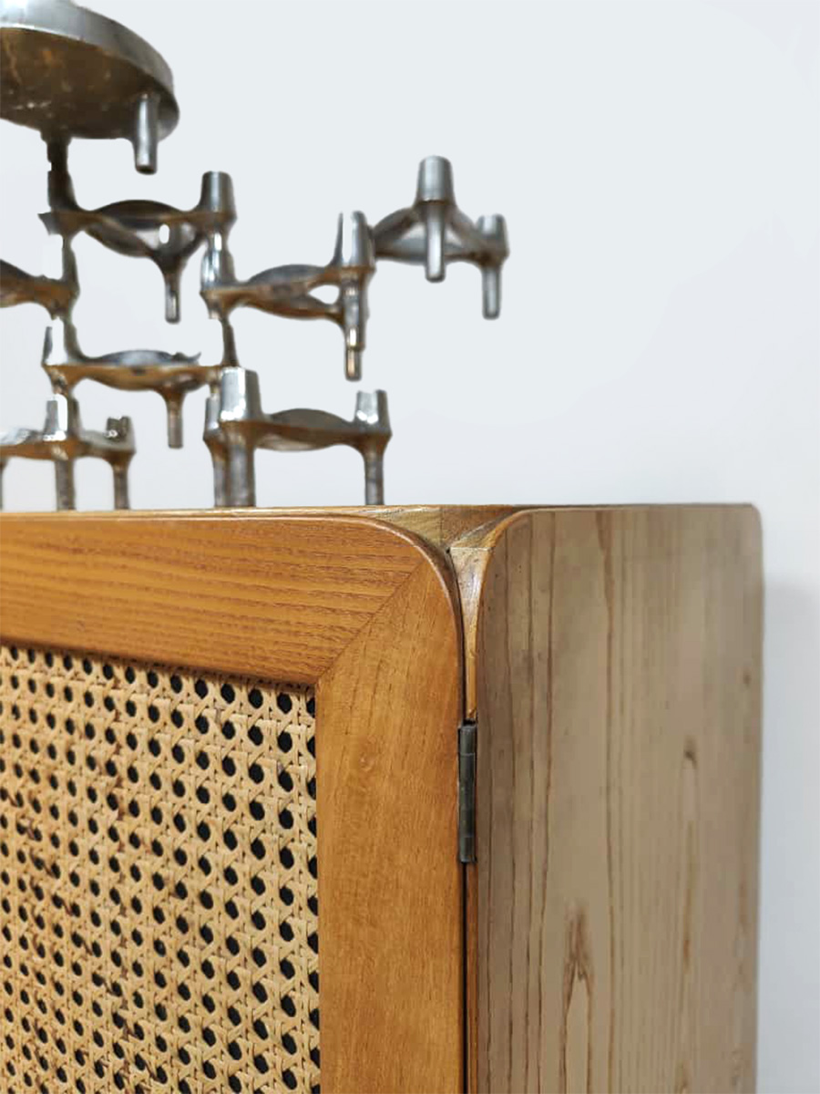 Vintage Dutch design cabinet bookcase wardrobe boekenkast kledingkast Derk Jan De Vries 1960s