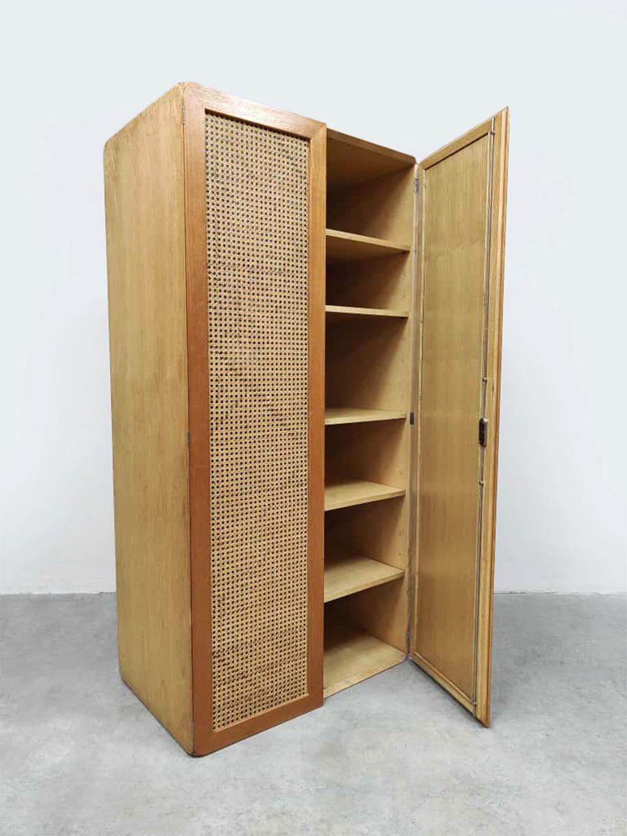 Vintage furniture design cabinet bookcase wardrobe boekenkast kledingkast Derk Jan De Vries 1960s