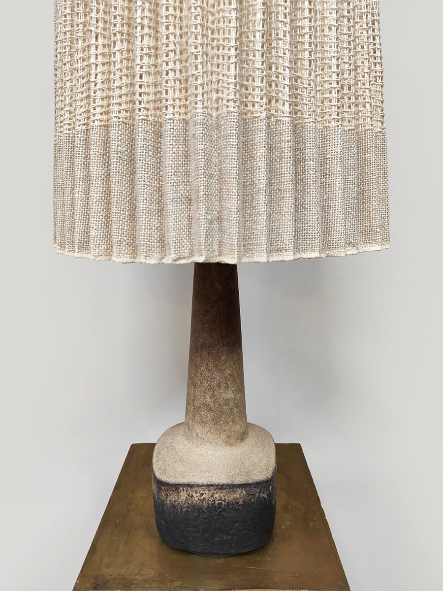 Vintage ceramic table lamp keramieken tafellamp Karlsruher Majolika 1960s