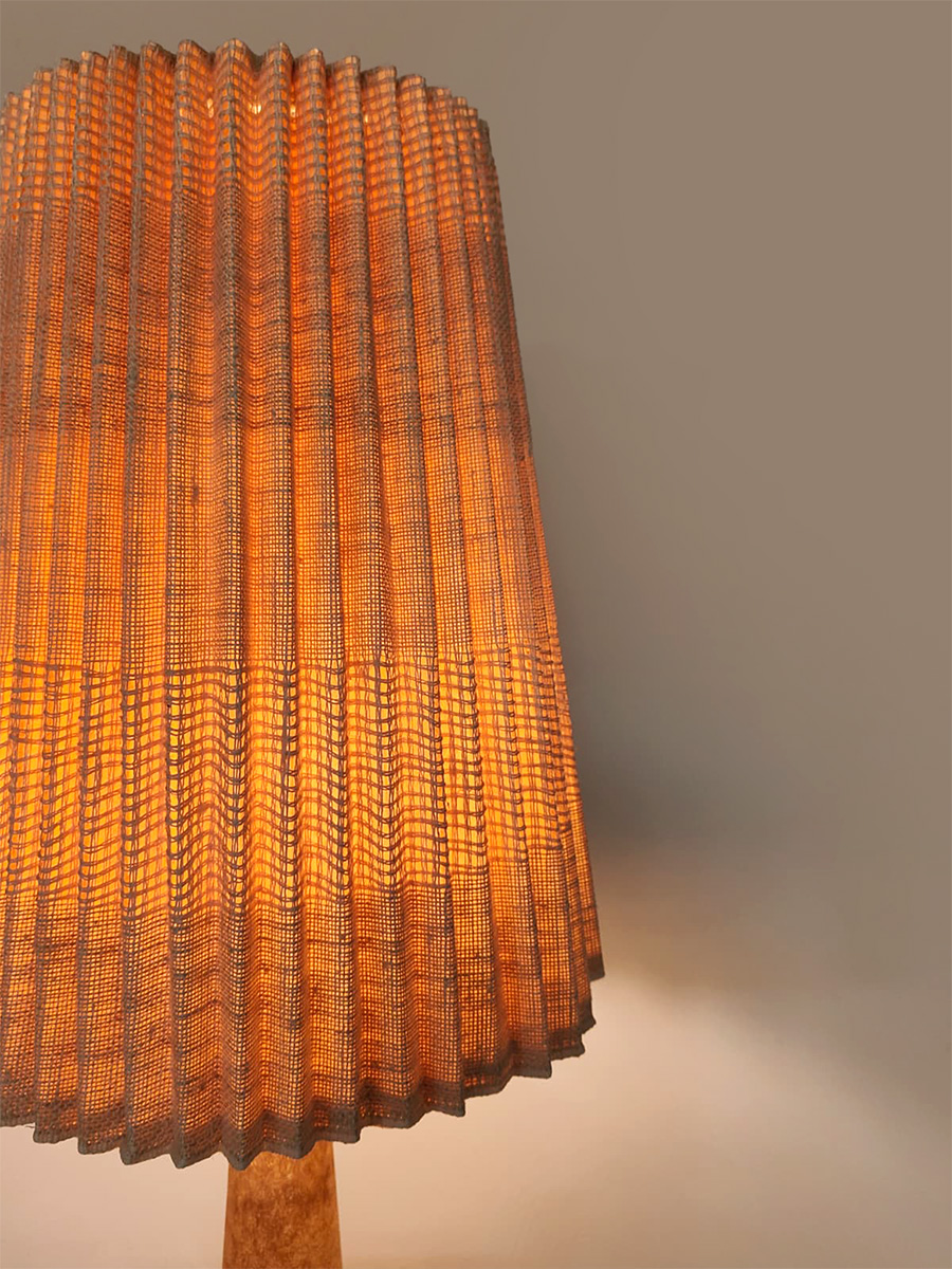 Vintage ceramic table lamp keramieken tafellamp Karlsruher Majolika 1960s