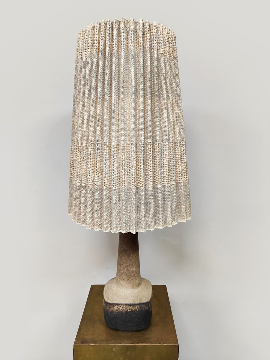 Midcentury interior design ceramic table lamp keramieken tafellamp Karlsruher Majolika 1960s