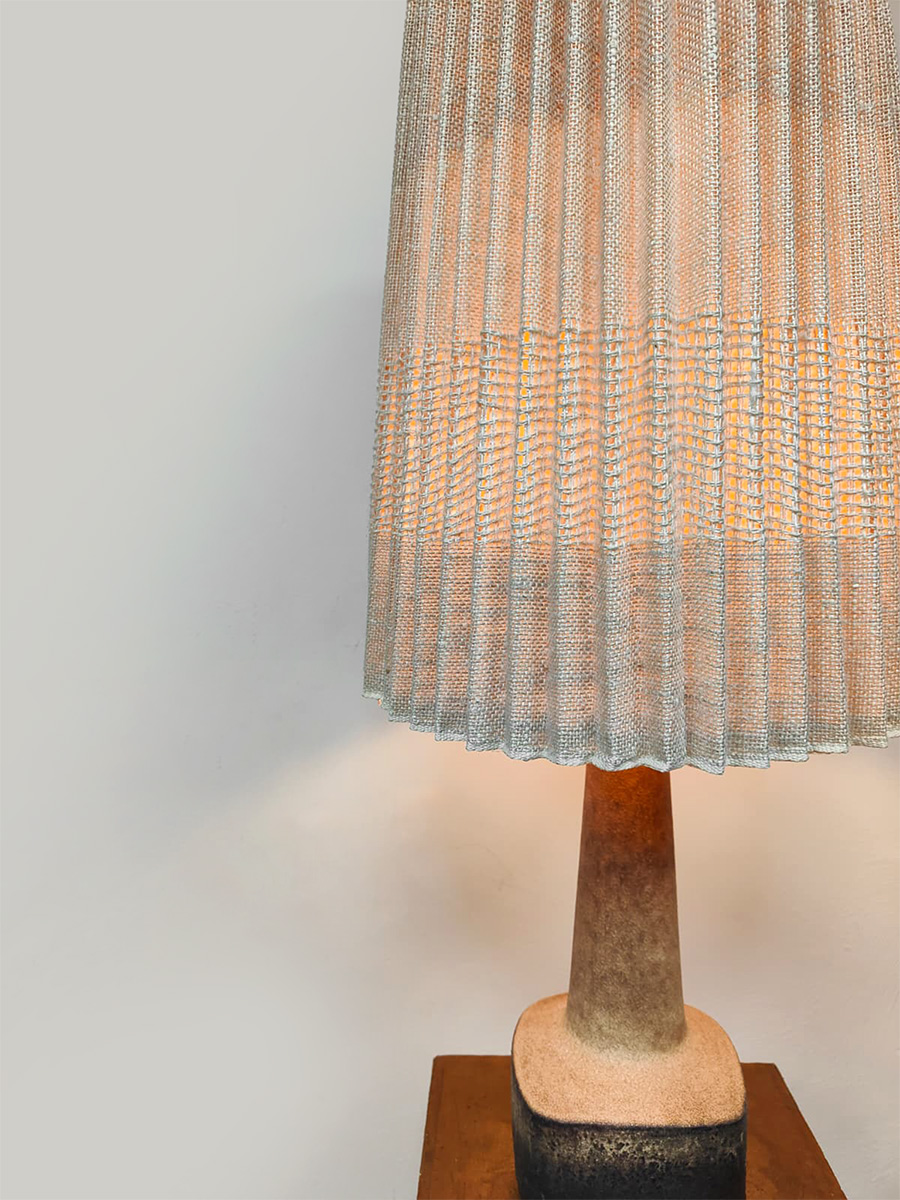 Vintage ceramic table lamp keramieken tafellamp Karlsruher Majolika