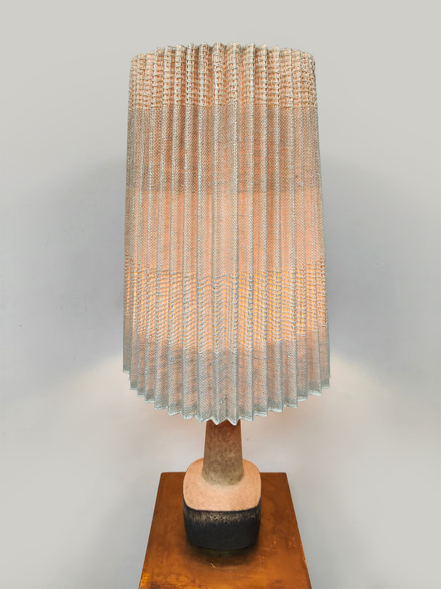 Vintage ceramic table lamp keramieken tafellamp Karlsruher Majolika