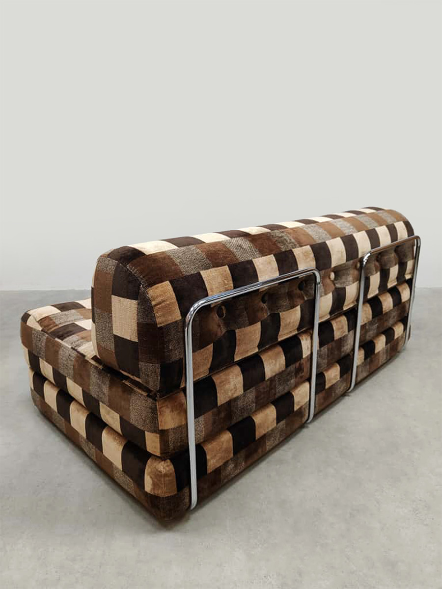 Vintage convertible lounge sofa daybed 1970s ‘Checkered’ Vintage convertible lounge sofa daybed 1970s ‘Checkered’