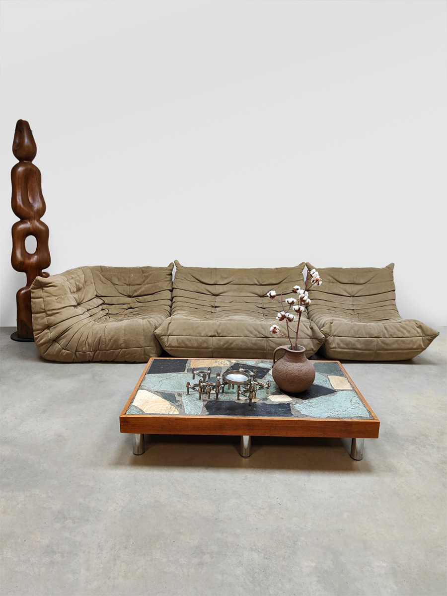 Midcentury interior design Togo modular lounge sofa bank Michel Ducaroy Ligne Roset 1970