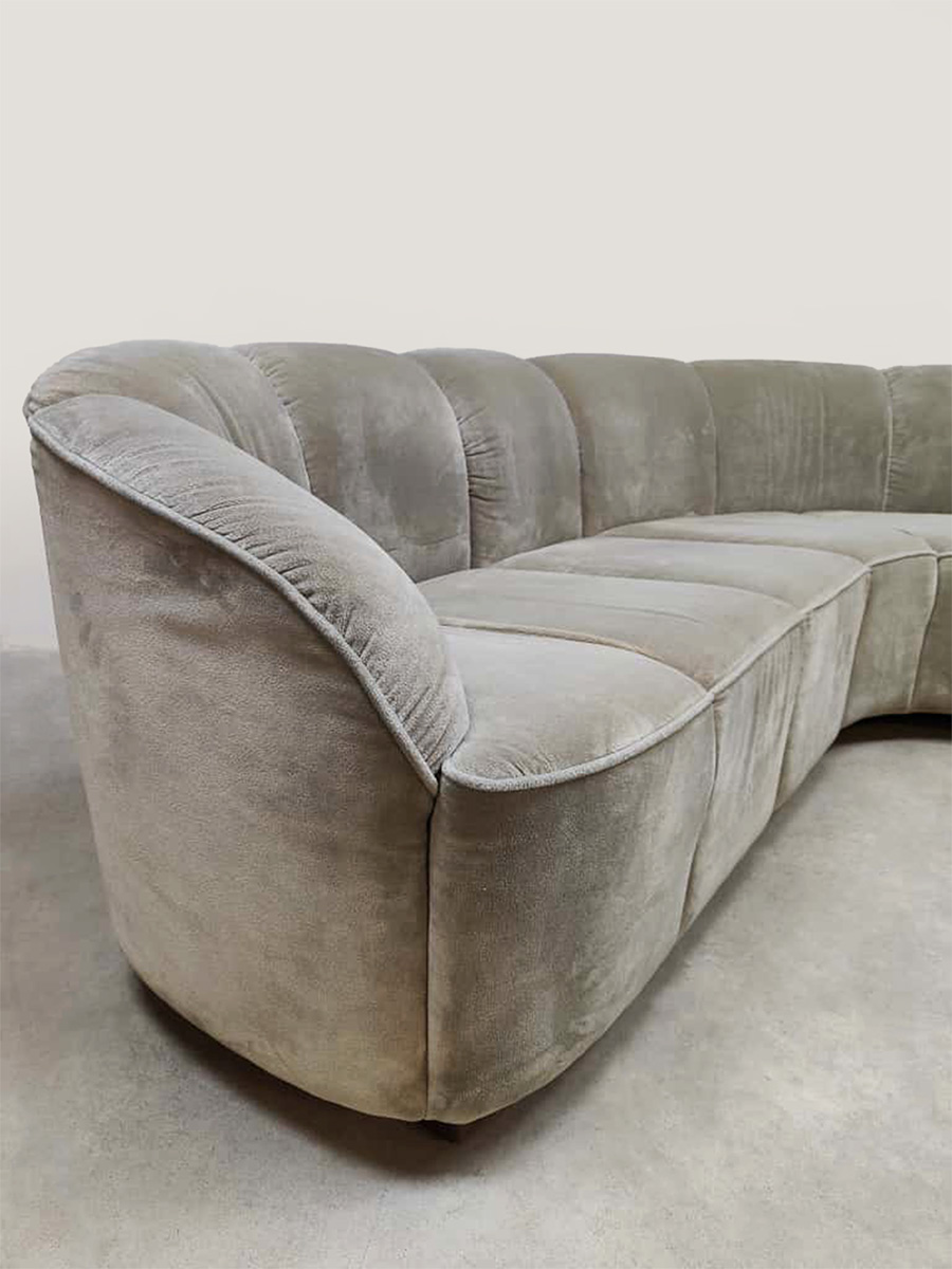 Vintage design modular rounded sofa modulaire elementen bank fauteuil Walter Knoll 1960's