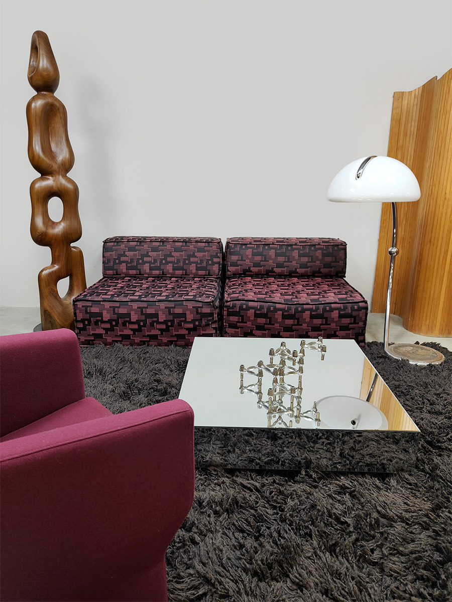 Midcentury interior design modular sofa elementen bank Cor ‘Trio’ Team Form AG ‘Graphic dessin’