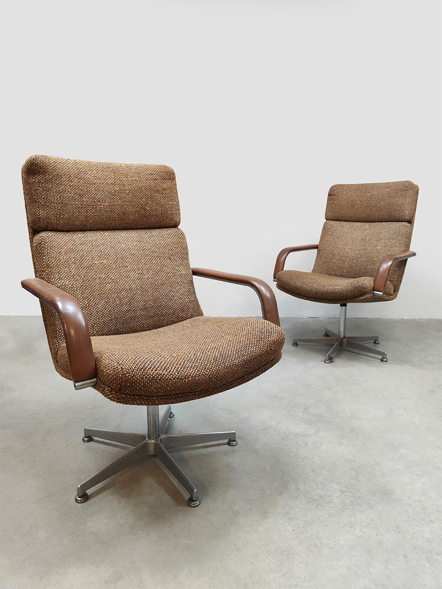 Dutch vintage design channel desk chair Artifort Geoffrey Harcourt