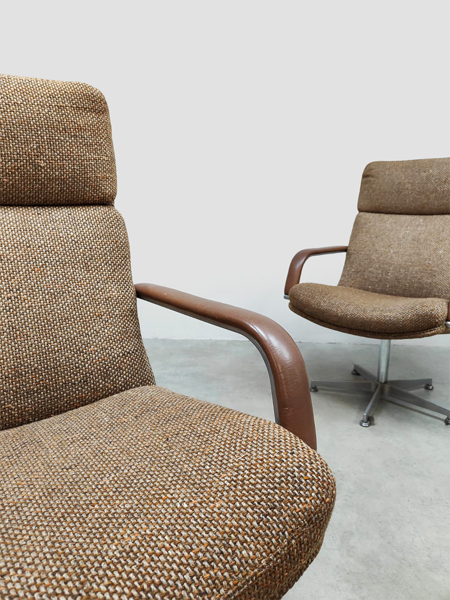 Dutch vintage design channel desk chair Artifort Geoffrey Harcourt