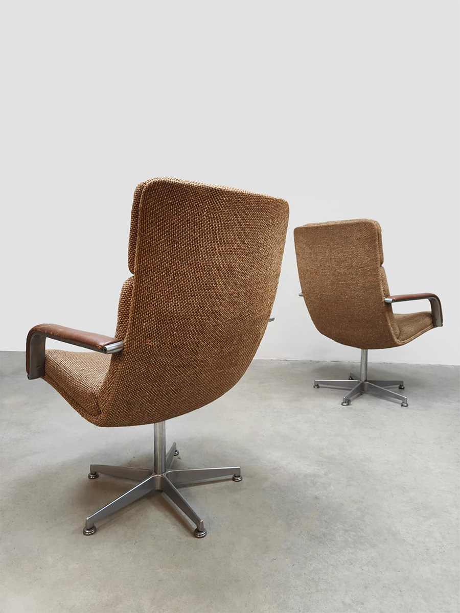 Dutch vintage design channel desk chair Artifort Geoffrey Harcourt