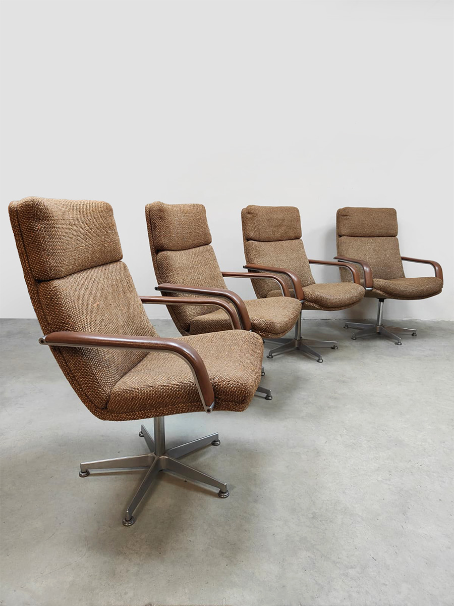 Dutch vintage design channel desk chair Artifort Geoffrey Harcourt