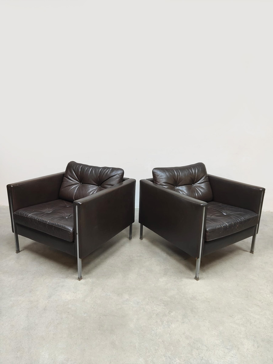 Midcentury interior design Dutch design 442 lounge chairs fauteuils Pierre Paulin Artifort 1962