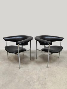 Dutch interior design Meander Gamma lounge chairs fauteuils Rudolf Wolf for Gaasbeek en Van Tiel 1950's