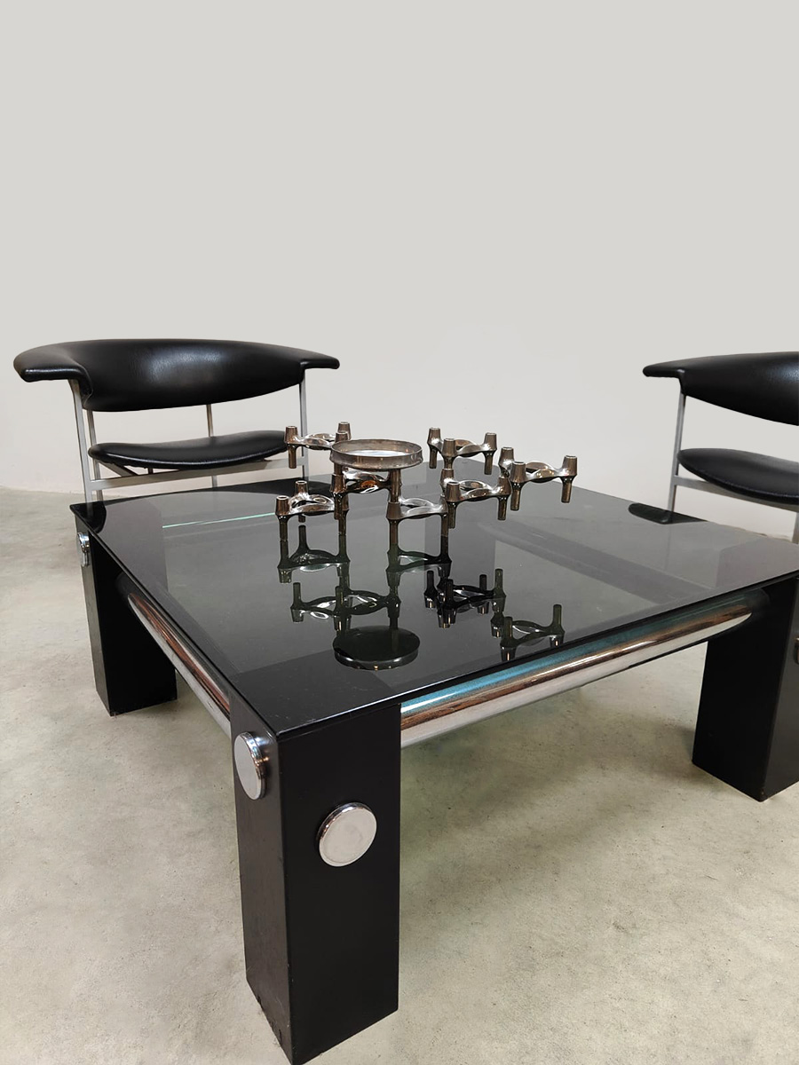 Dutch interior design Meander Gamma lounge chairs fauteuils Rudolf Wolf for Gaasbeek en Van Tiel 1950's