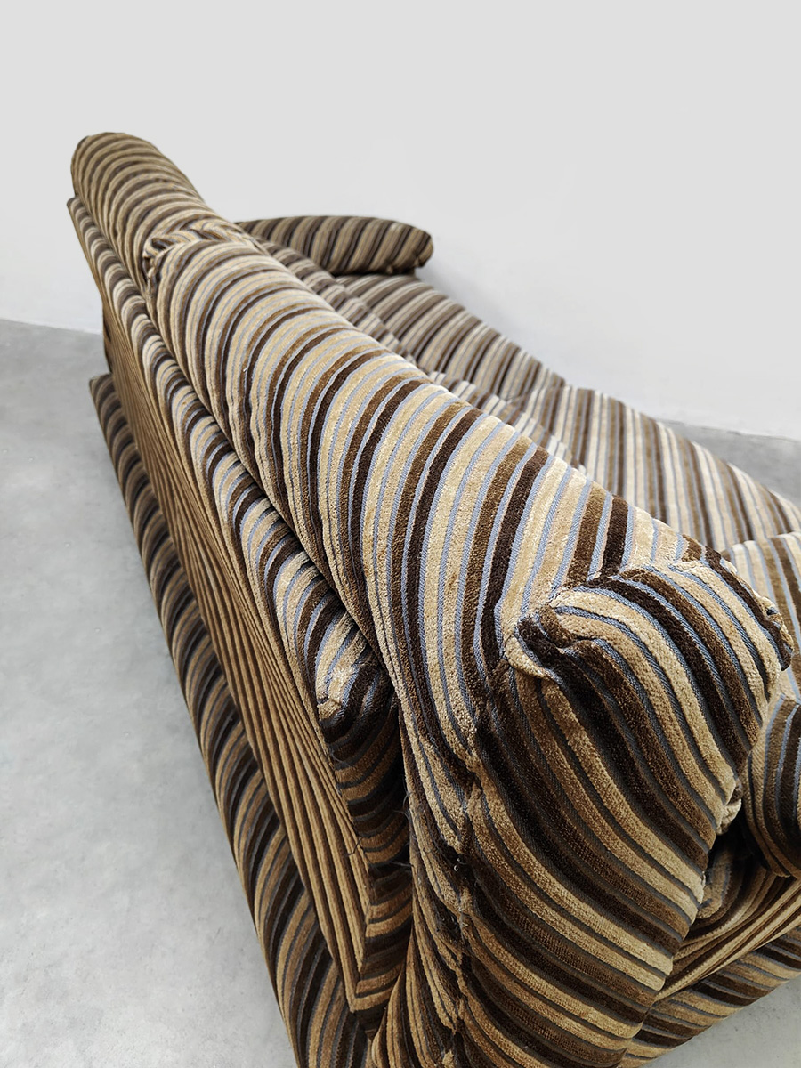 Midcentury interior Italian design sofa set lounge bank fauteuil Sergio Saporiti for Saporiti Italia 1980