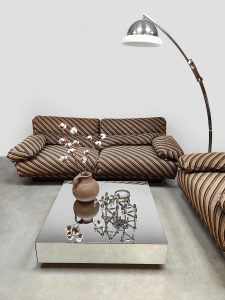 Vintage Italian design sofa lounge set Sergio Saporiti 'Duo tone'